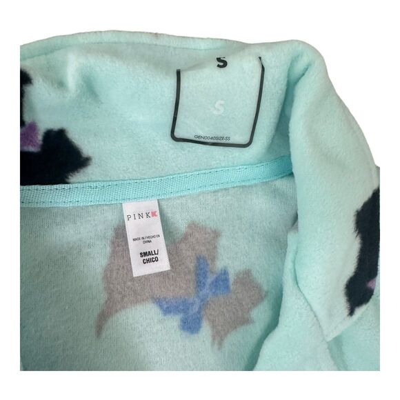 NWOT PINK Scottie Dog Fleece Pajama Set Blue Victoria’s Secret Small Deadstock - Picture 7 of 7